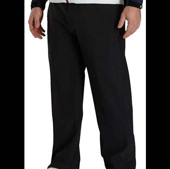 FootJoy DryJoy Tour Rain Golf Pants Size XL Mens Black Zip Up Legs